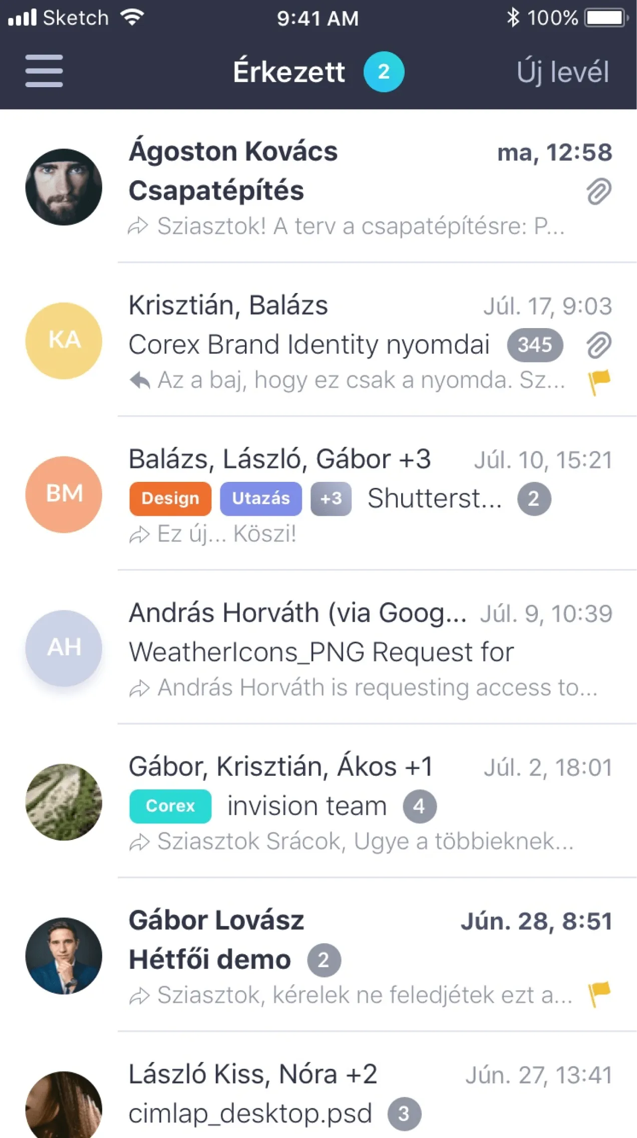 Onbox mobil email kliens